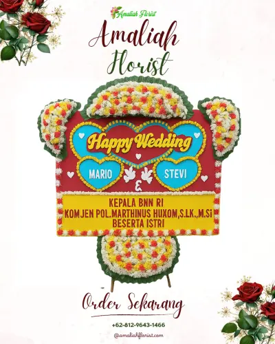 Karangan Papan Bunga Pernikahan di Kecamatan